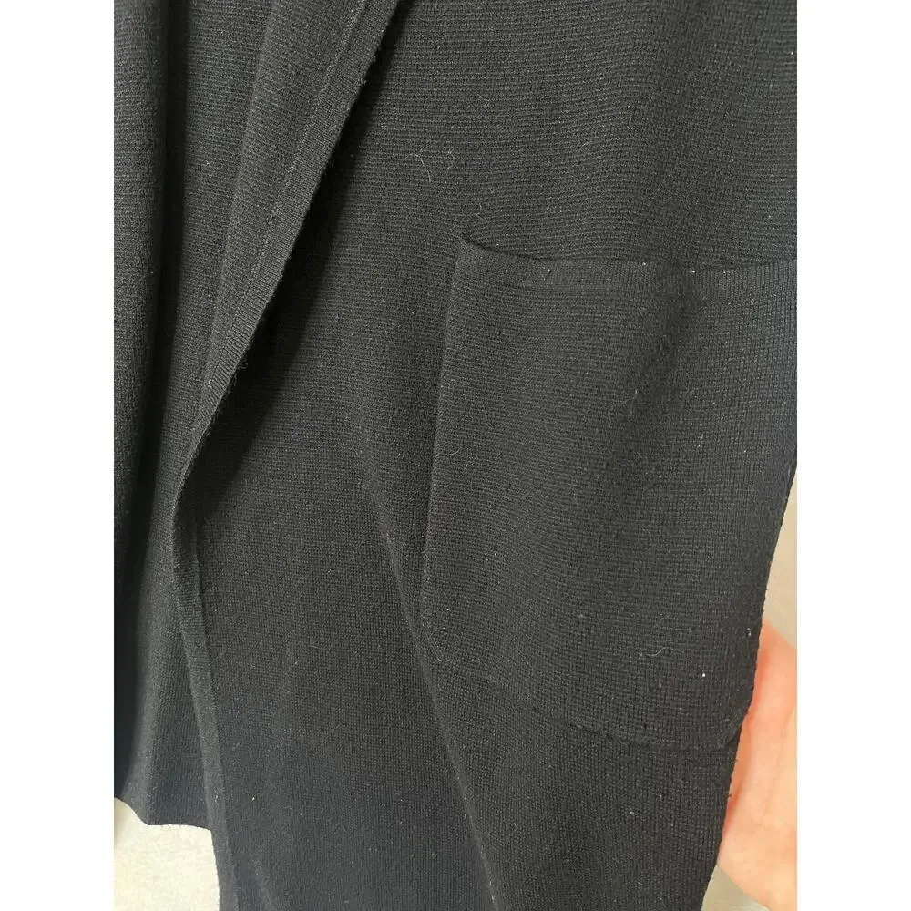 J.CREW 365 Juliette Collarless Sweater Blazer In Black Size S Merino Wool Blend
